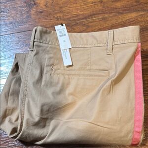 Women’s Talbots relaxed chino Pants with Pink & Cream Stripe
